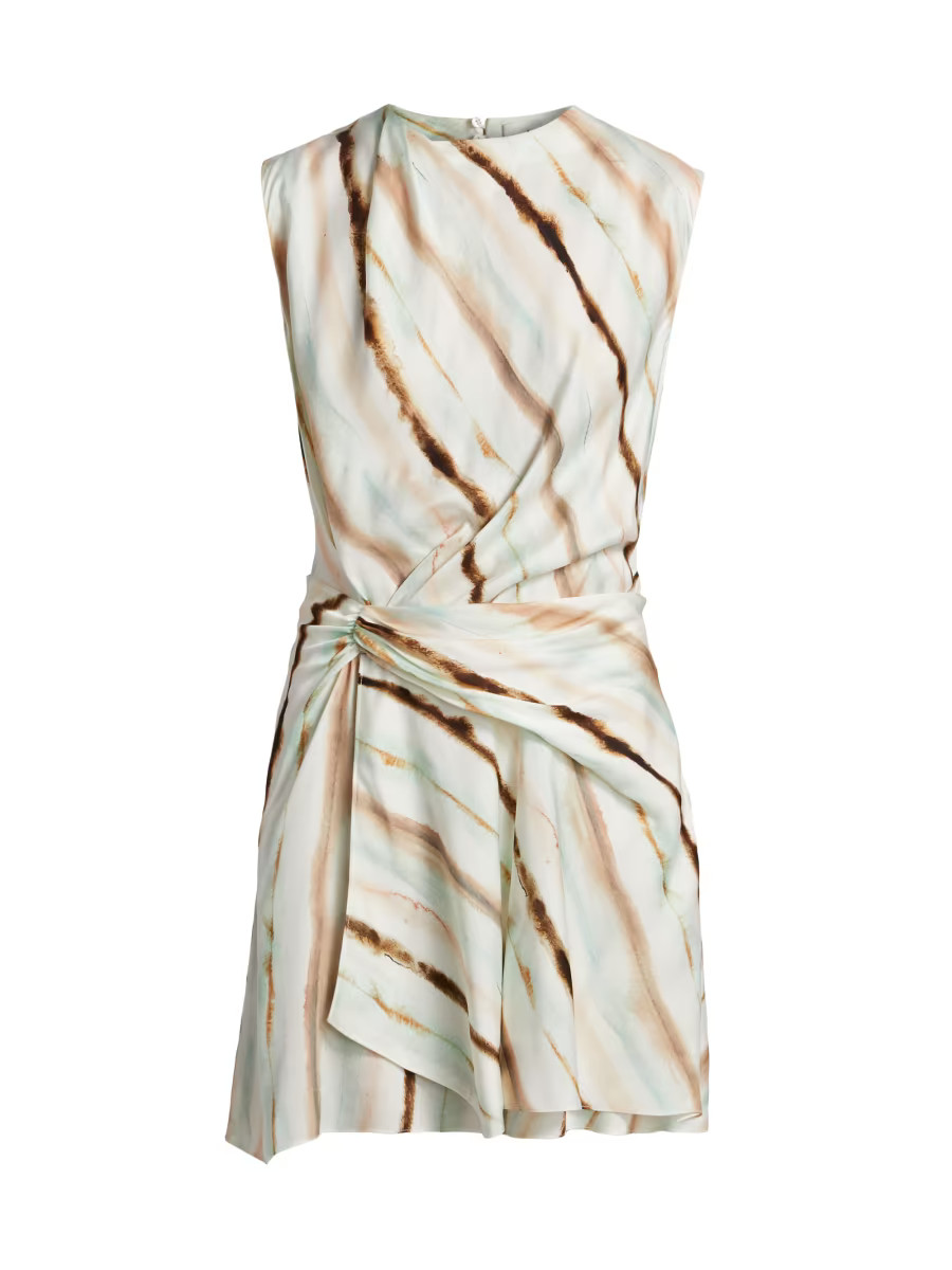 Delia Striped Mock-Wrap Minidress | Saks Fifth Avenue