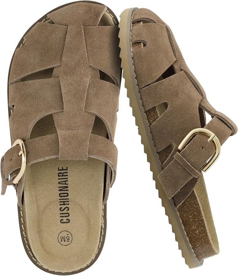 CUSHIONAIRE Benson Women’s Fisherman Clog – Suede Slip-On Sandal with Adjustable Buckle & Con... | Amazon (US)
