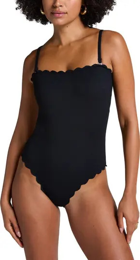 Hunkemöller Bandeau Scallop Swimsuit | Nordstrom | Nordstrom