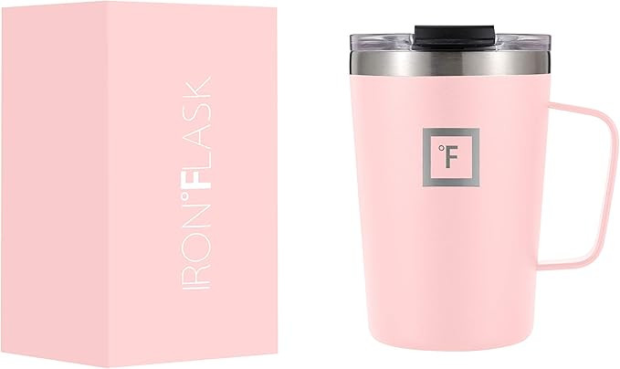 IRON °FLASK Grip Coffee Mug - 12 Oz, Leak Proof, Vacuum Insulated Stainless Steel Bottle, Modern... | Amazon (US)