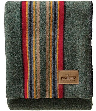 Pendleton Wool Yakima Camp Throw - Green Heather | Dillards