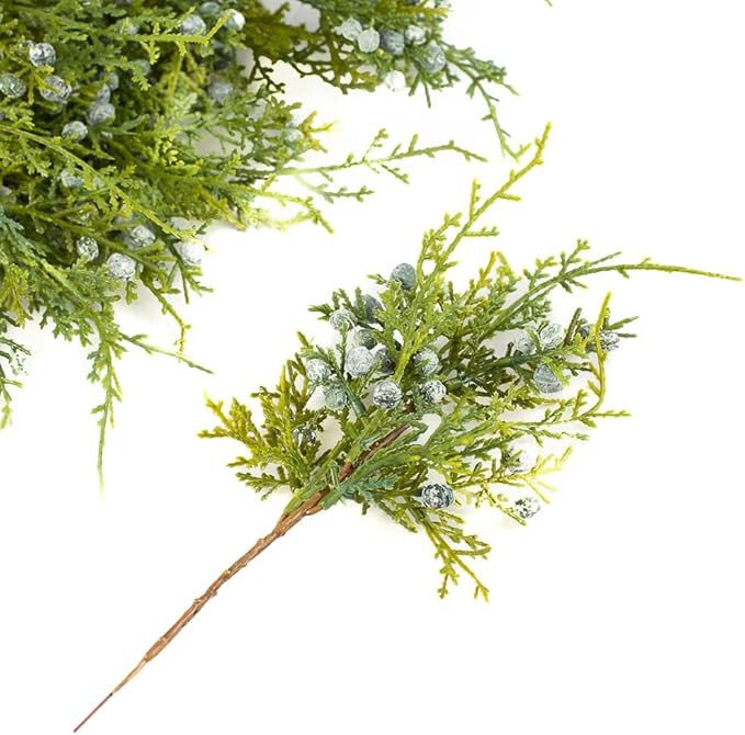 Factory Direct Craft Pack of 6 Artificial Juniper Cedar Sprays with Berries - Christmas Greenery ... | Amazon (US)