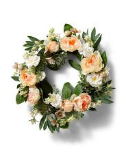 26in Peony And Helleborus Wreath | TJ Maxx