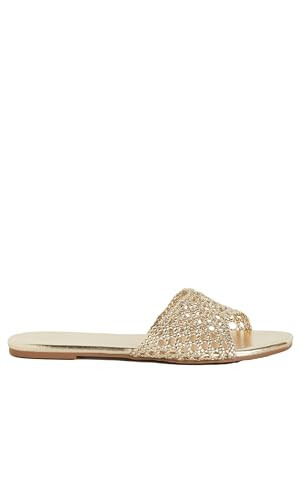 City Chic Women's Wide Fit Slide - Weave Flat | Amazon (US)
