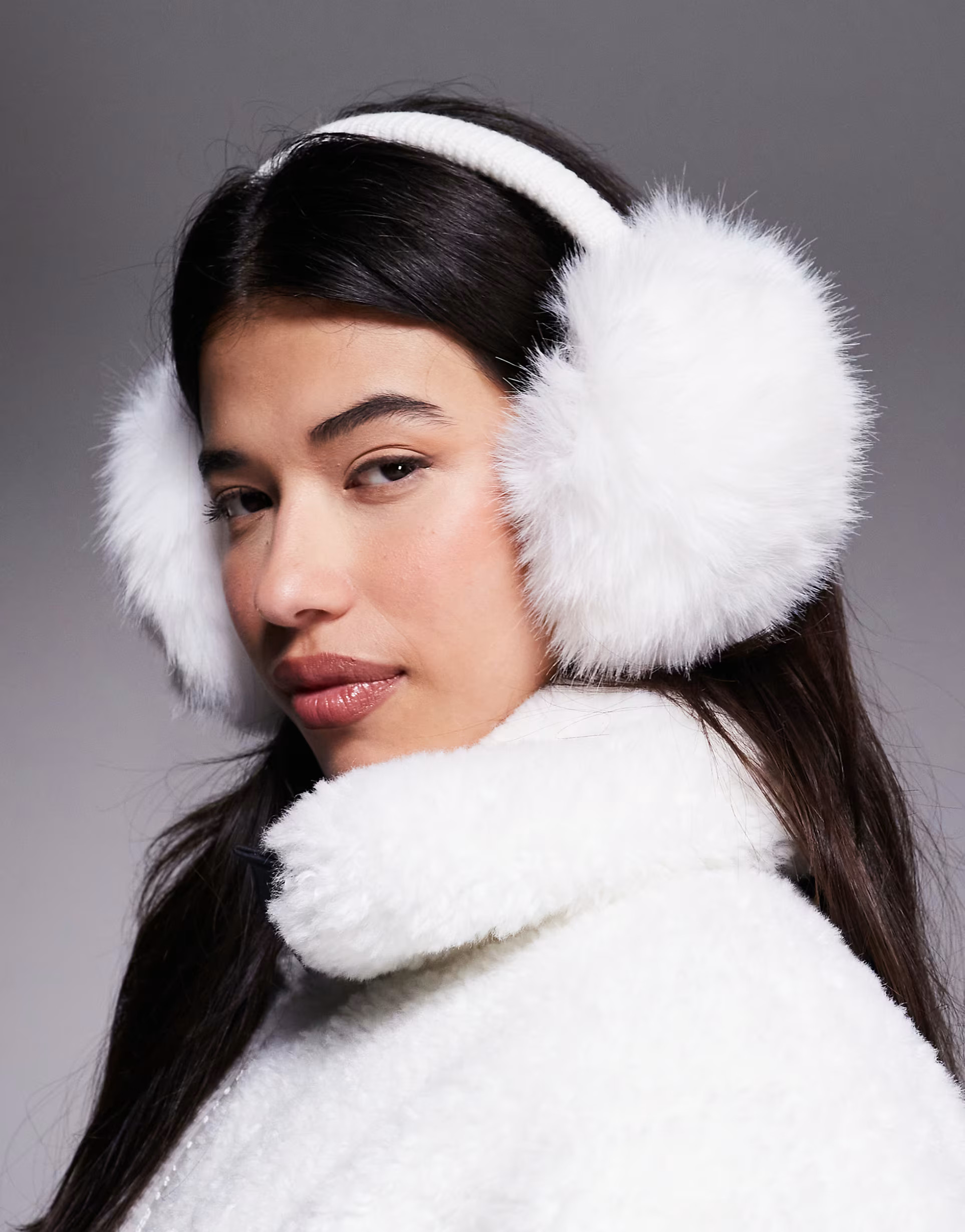 ASOS 4505 Ski faux fur ear muffs in white | ASOS | ASOS (Global)