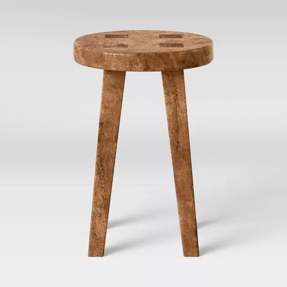 Woodland Carved Wood Accent Table Brown - Threshold™ | Target