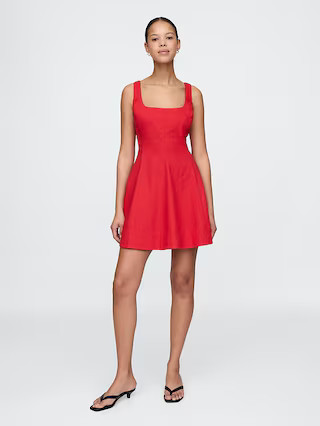 Linen-Blend Mini Dress | Gap (US)