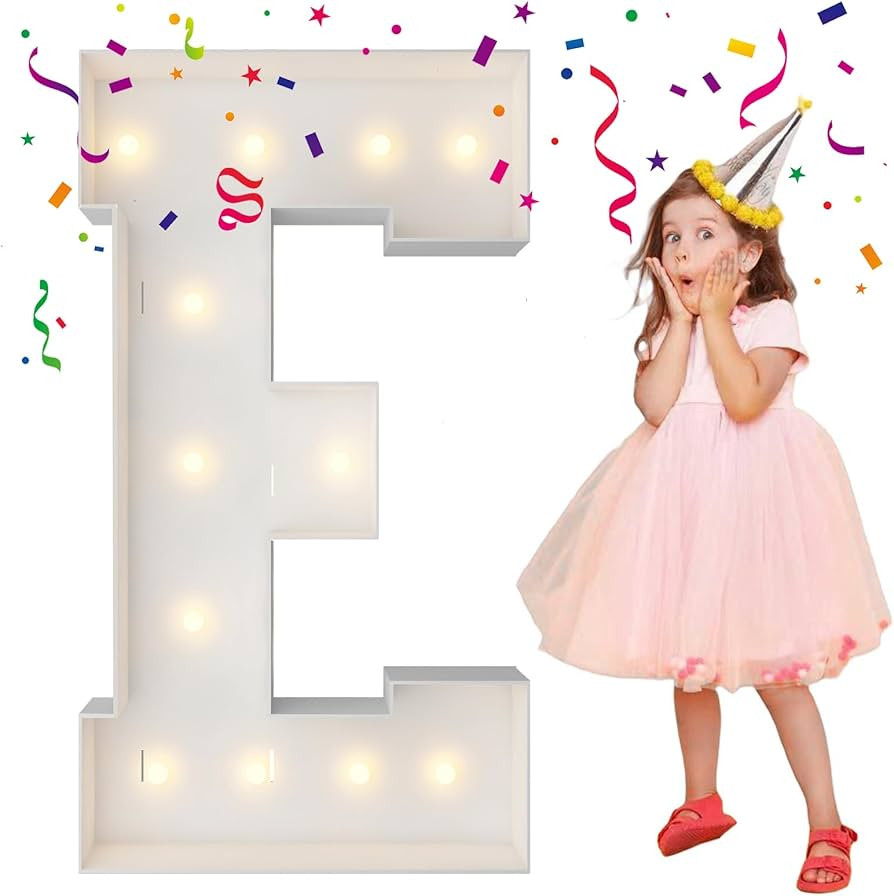 4FT Marquee Light Up Letters, Large Marquee Letters, Mosaic Balloon Frame Letters Big Letters for... | Amazon (US)