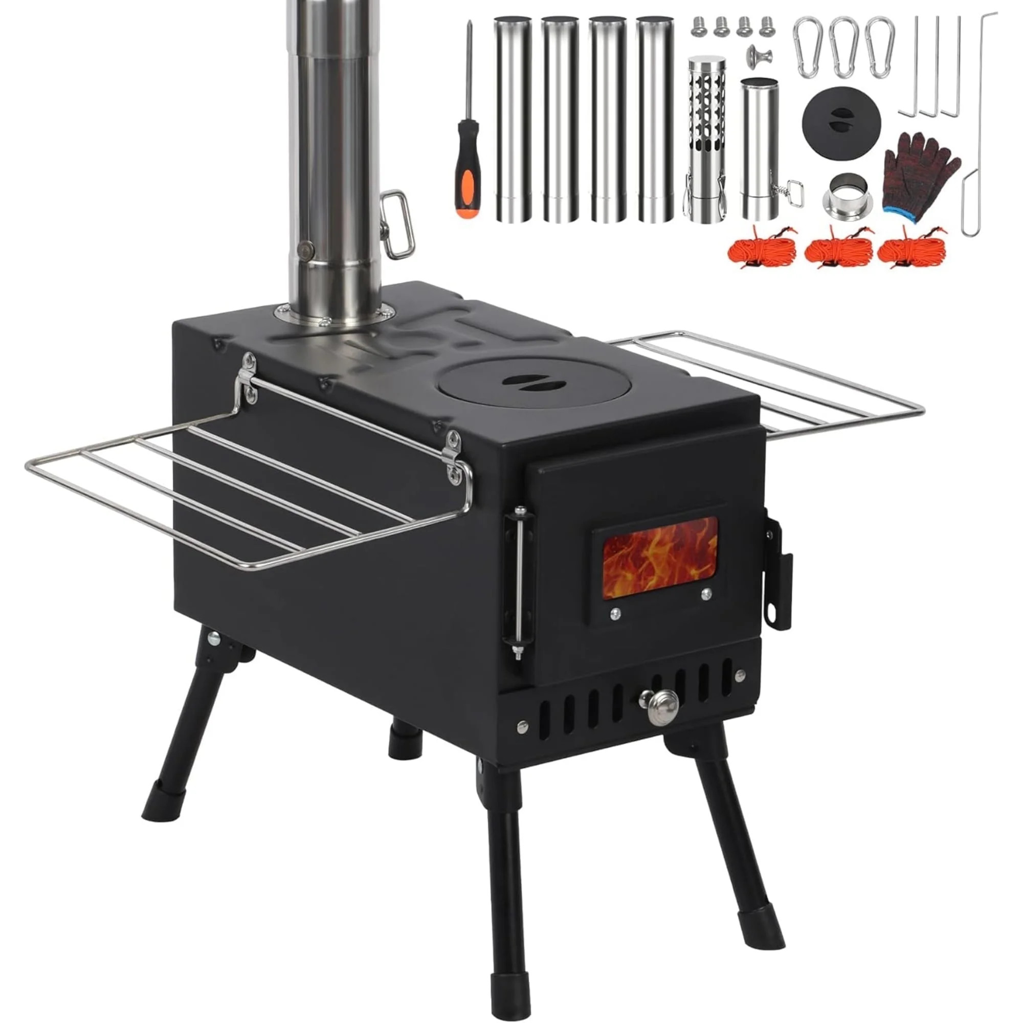 RedSwing Camping Tent Stove, Alloy Steel Wood Burner Portable Wall Tent Stove, Compact Mobile Woo... | Walmart (US)