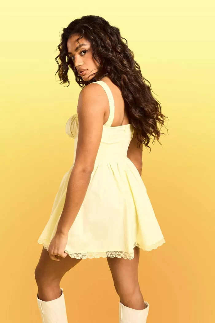 Strappy Milkmaid Mini Dress | boohoo (US & Canada)