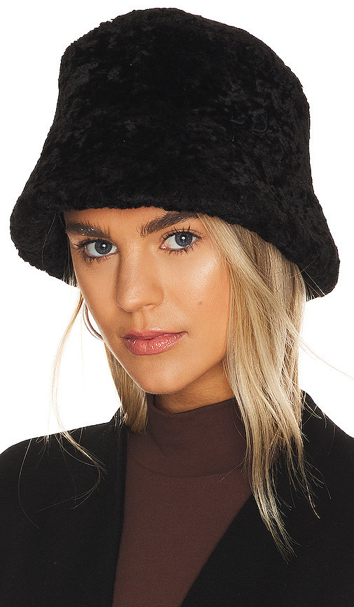 Ruslan Baginskiy Faux Fur Lampshade Bucket Hat in Black. Size M | Revolve Clothing (Global)