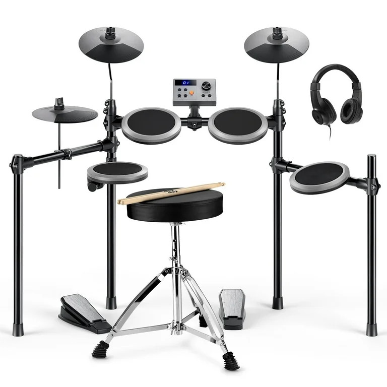 Donner Electric Drum Set for Kids Beginner Christmas Birthday Gift, 150+ Sounds, Quiet Mesh Pad, ... | Walmart (US)