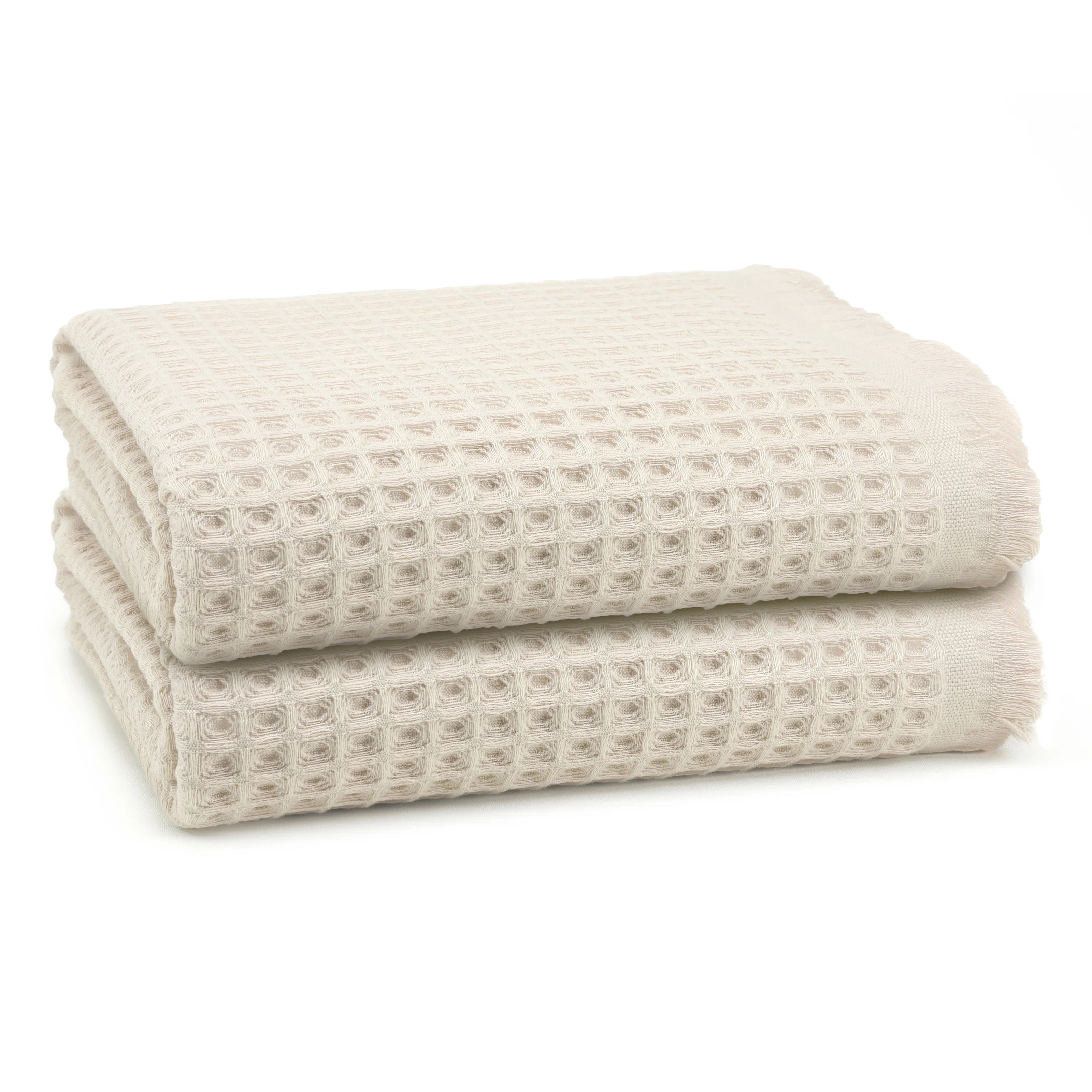 Lycia Turkish Cotton Waffle Bath Towel (Set of 2) | Wayfair North America