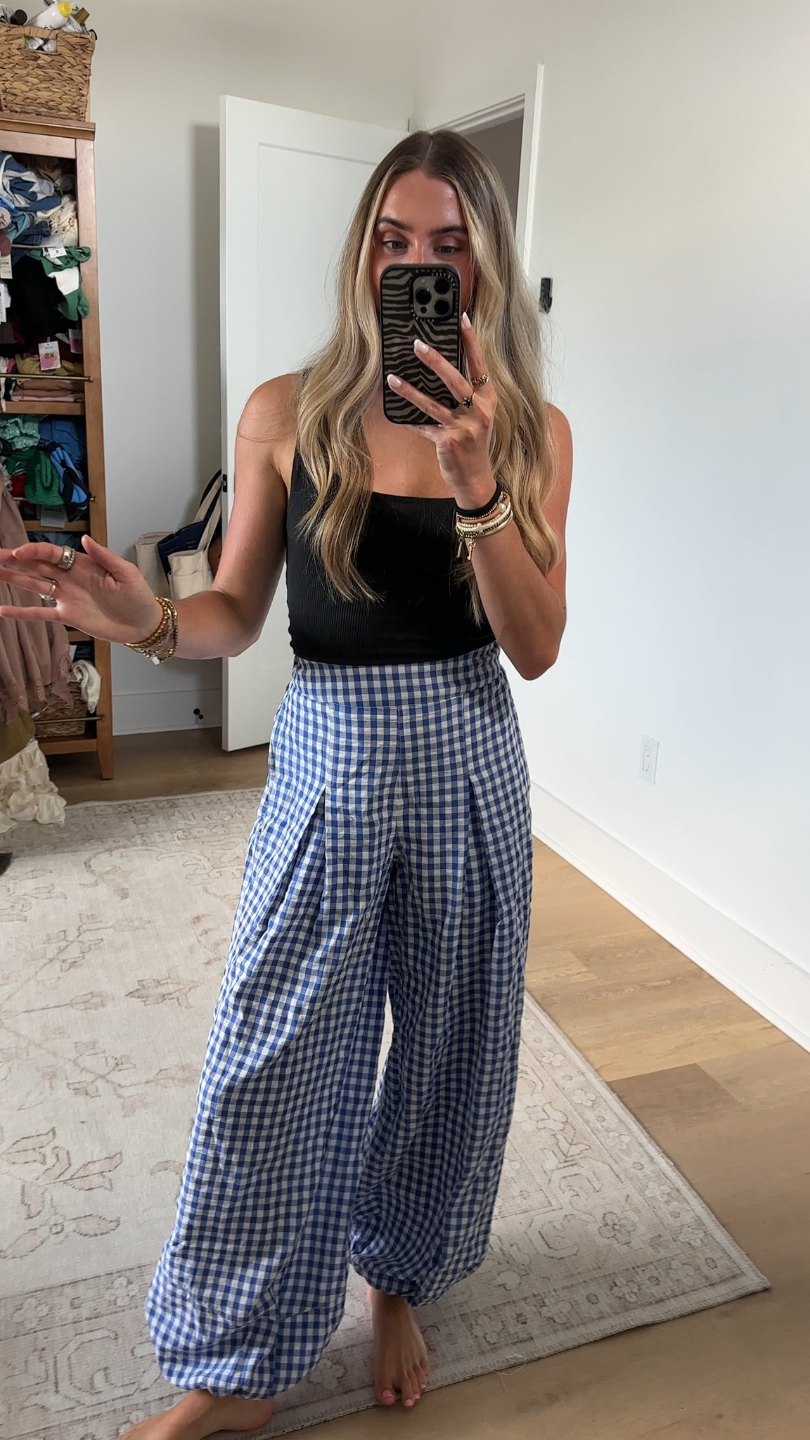 Amazon size small Women Gingham Ballon Pants Casual Barrel Pant Baggy Trousers

#LTKootd #LTKSeasonal #LTKSaleAlert