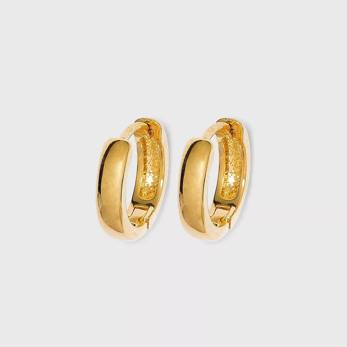 14K Gold Plated Huggie Hoop Earrings - A New Day™ | Target