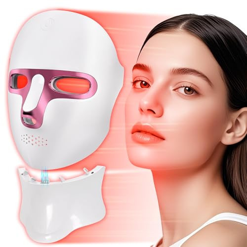 GANOEL Red Light Therapy Mask & Neck – 7-Color LED Face & Neck Light Therapy, Cordless & Rechargeable, Ergonomic Design, Portable Skincare Set for Anti-Aging, Skin Brightening, and Rejuvenation | Amazon (US)