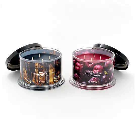 HomeWorx by Slatkin + Co. S/2 18oz Thrills & Chills Candles | QVC