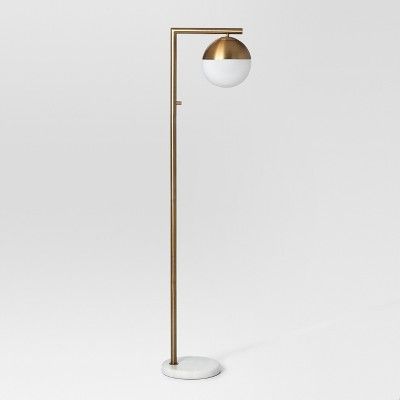 Geneva Single Glass Globe Floor Lamp Brass Includes Energy Efficient Light Bulb - Project 62™ | Target