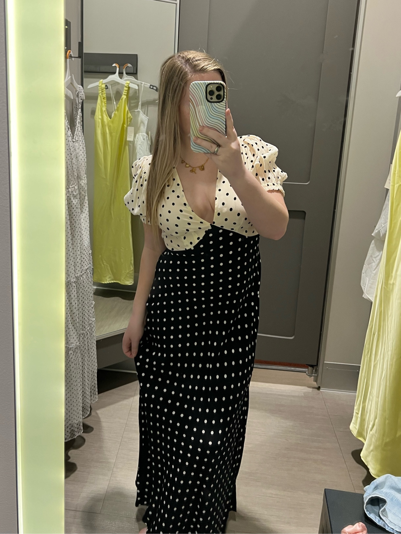 target black and white polka dot dress kassidipatterson on LTK Train Style:Built In 4-5ft Train (Pictured) this dress is a subcat_Knit-Dresses Sleeveless Illusion Floral Embroidery