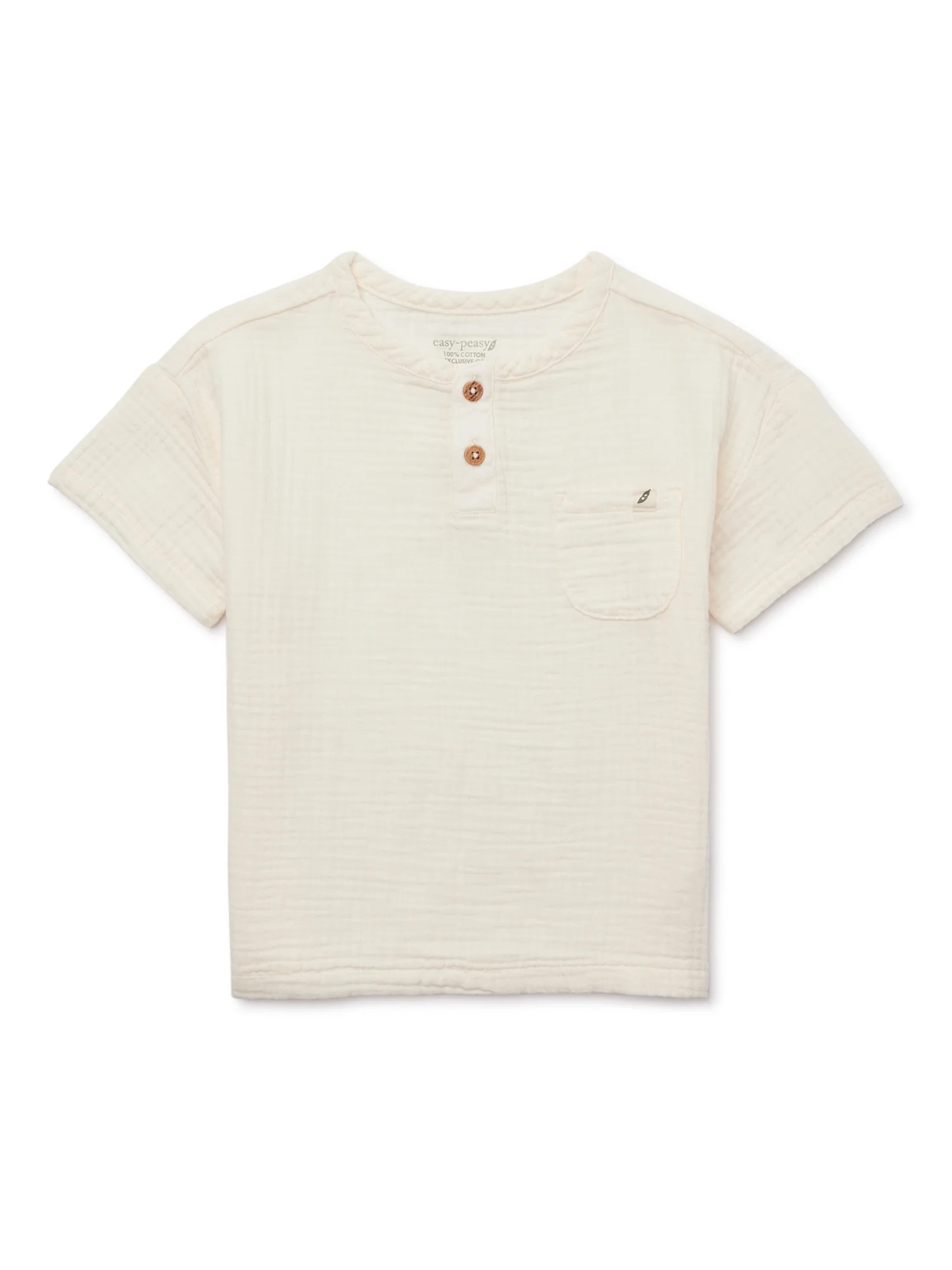 easy-peasy Baby and Toddler Boys Gauze Henley Tee, Sizes 12M-5T | Walmart (US)