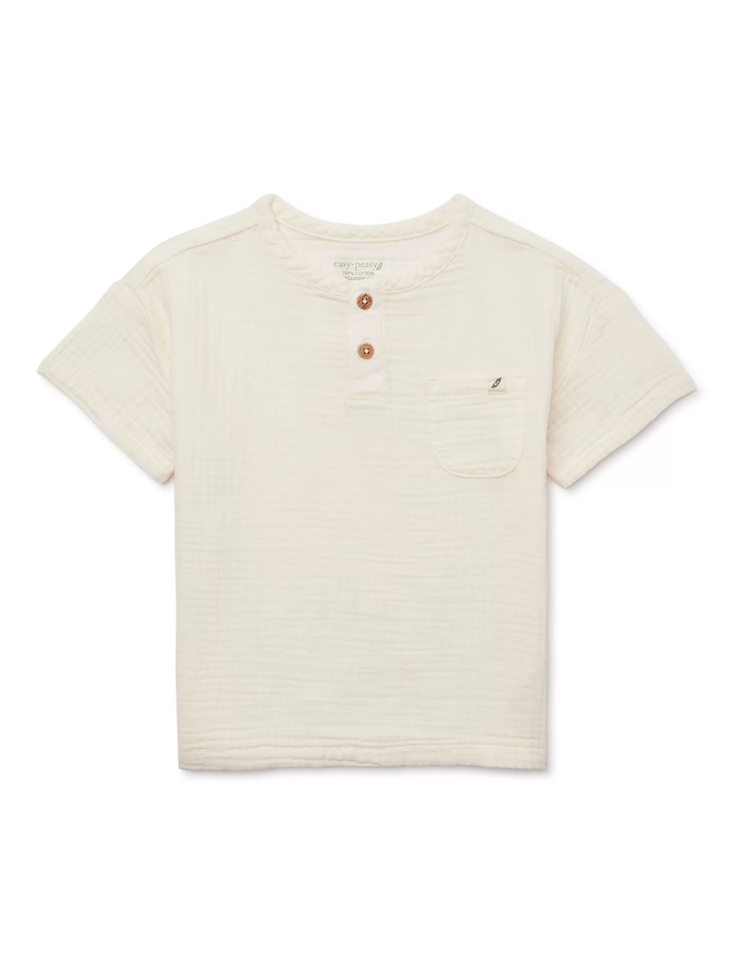 easy-peasy Baby and Toddler Boys Gauze Henley Tee, Sizes 12M-5T | Walmart (US)