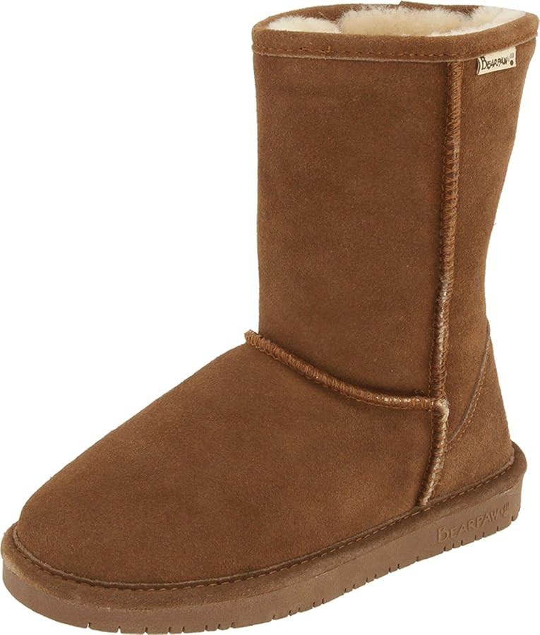 BEARPAW Emma Short Women's Classic Winter Slip On Boots, Lightweight Suede Boots, Multiple Colors | Amazon (US)