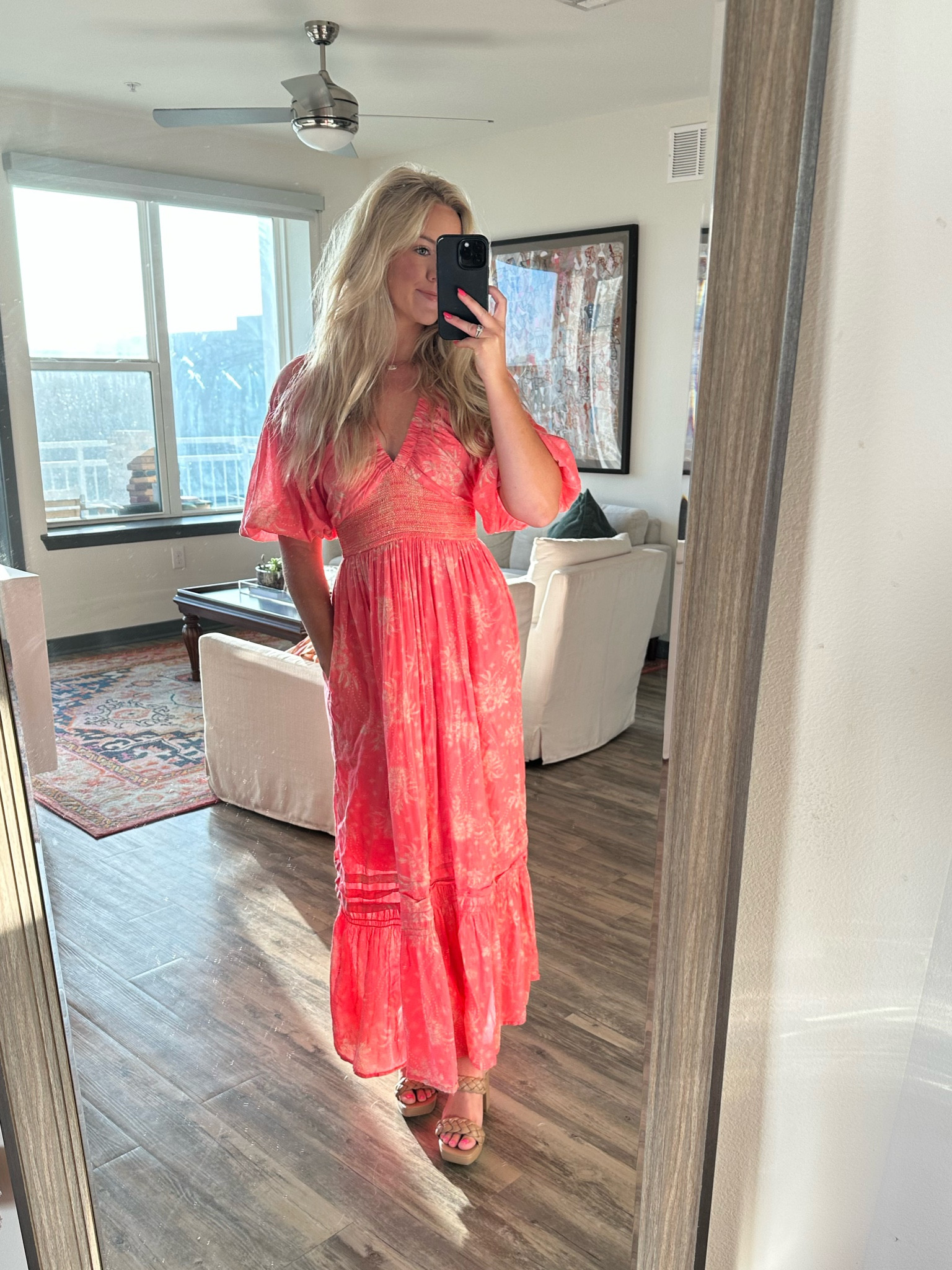 Free people dress size S 
Target shoes true to size 

Maxi dress. Work outfit. Summer dress. Vacation dress  

#LTKBacktoSchool #LTKstyletip #LTKtravel