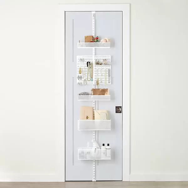 Elfa White Utility Mesh Closet Over the Door Rack | The Container Store