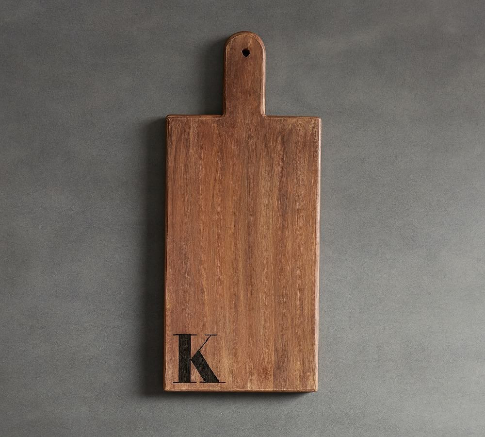 Alphabet Mango Wood Cheese Board - K | Pottery Barn (US)