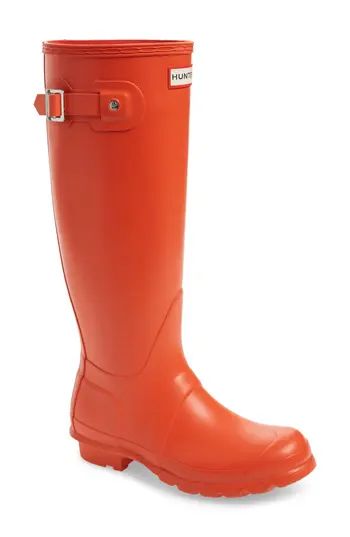 Women's Hunter 'Original Tall' Rain Boot, Size 5 M - Orange | Nordstrom