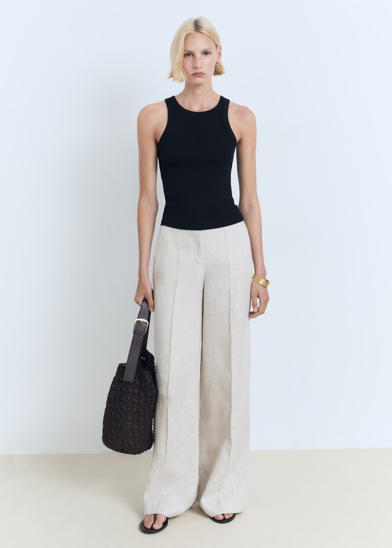 Ribbed cotton-blend top - Women | MANGO USA | Mango (US/MX/AU)