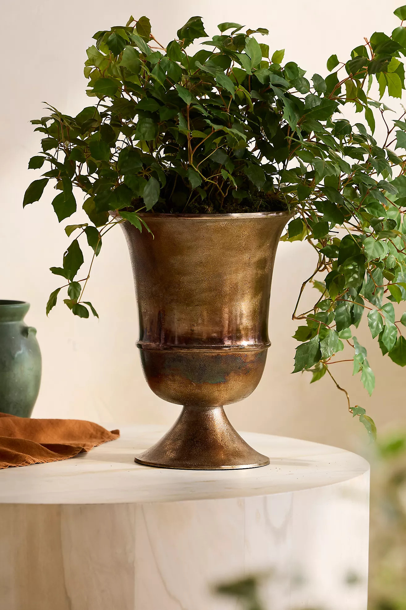 Flared Bronze Urn Planter | Anthropologie (US)