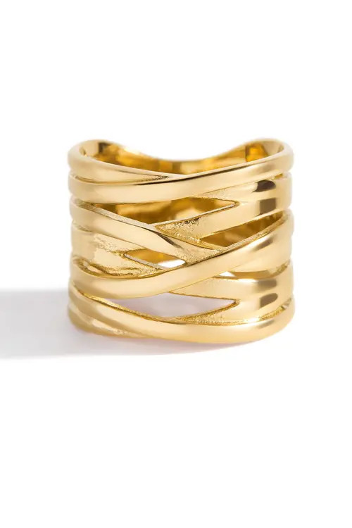 Mint & Lily Wire Wrap Statement Ring in Gold-Tone at Nordstrom, Size 6 | Nordstrom