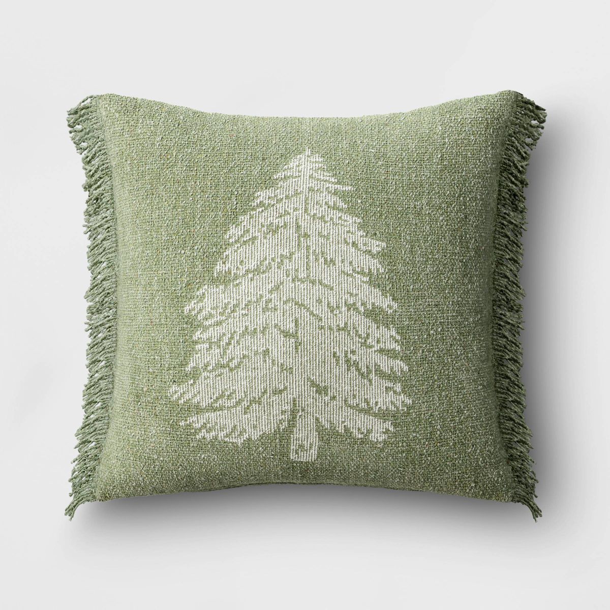 Woven Tree Square Throw Pillow Green - Threshold™ | Target