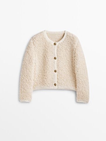 Bouclé knit cardigan with buttons | Massimo Dutti (US)
