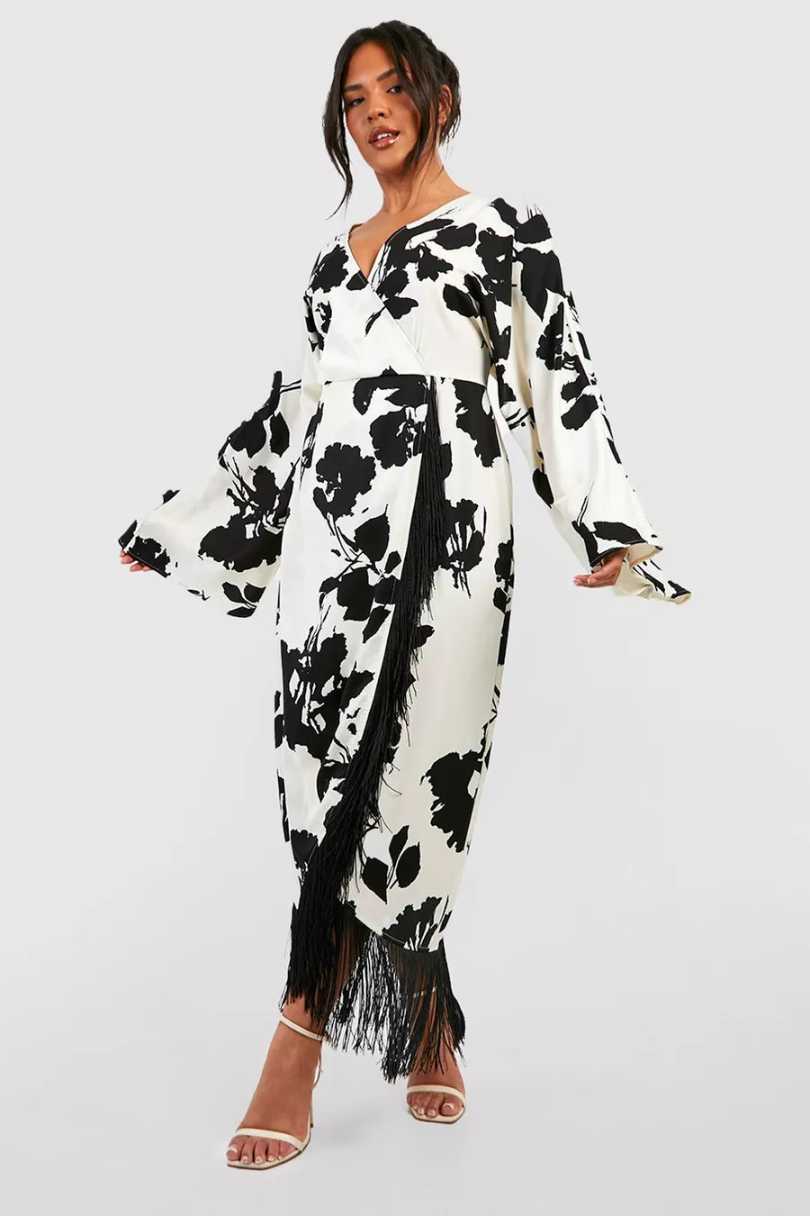 Plus Tassel Hem Wrap Dress | Boohoo.com (US & CA)