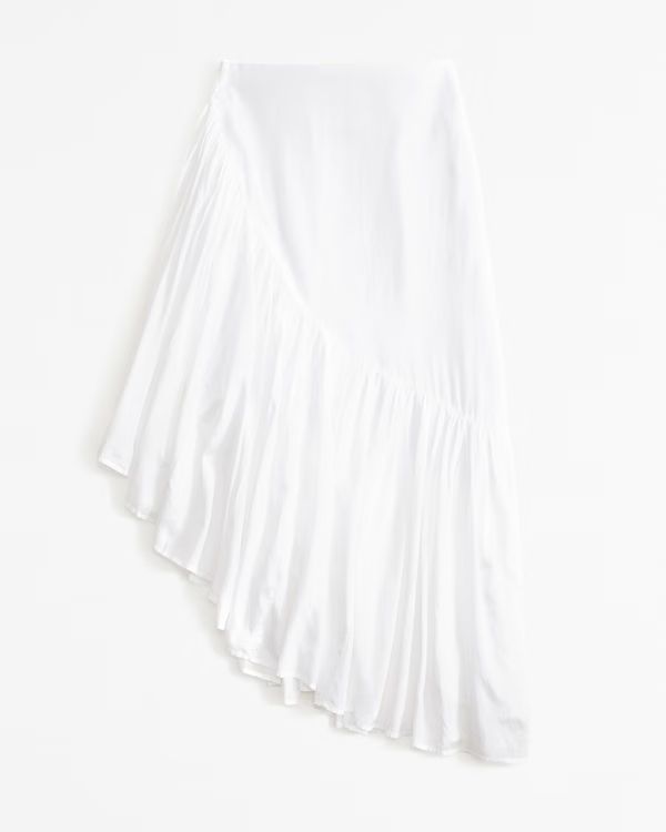 Women's Asymmetrical Ruffle Maxi Skirt | Women's Bottoms | Abercrombie.com | Abercrombie & Fitch (US)