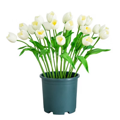 Nearly Natural 2-ft UV Resistant Artificial Tulip Plant (Indoor/Outdoor) | Target