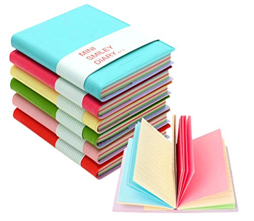 QUMENEY 6PCS Pocket Notebook, Super Mini Portable Smiley Diary Notepads Memo with PU Leather Case... | Amazon (CA)