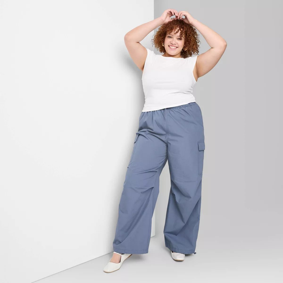 Women's Mid-Rise Wide Leg Parachute Pants - Wild Fable™ | Target