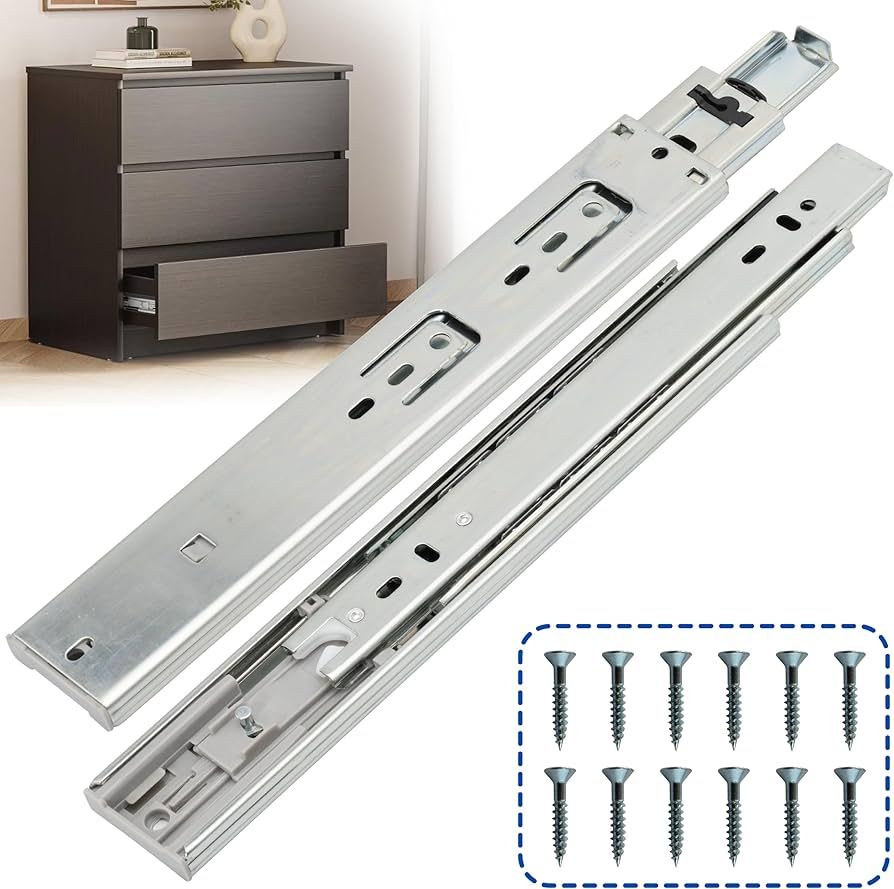 Drawer Slides Soft Close 10 Inches – Side Mount, Heavy Duty Drawer Slides Metal Ball Bearing Fu... | Amazon (US)