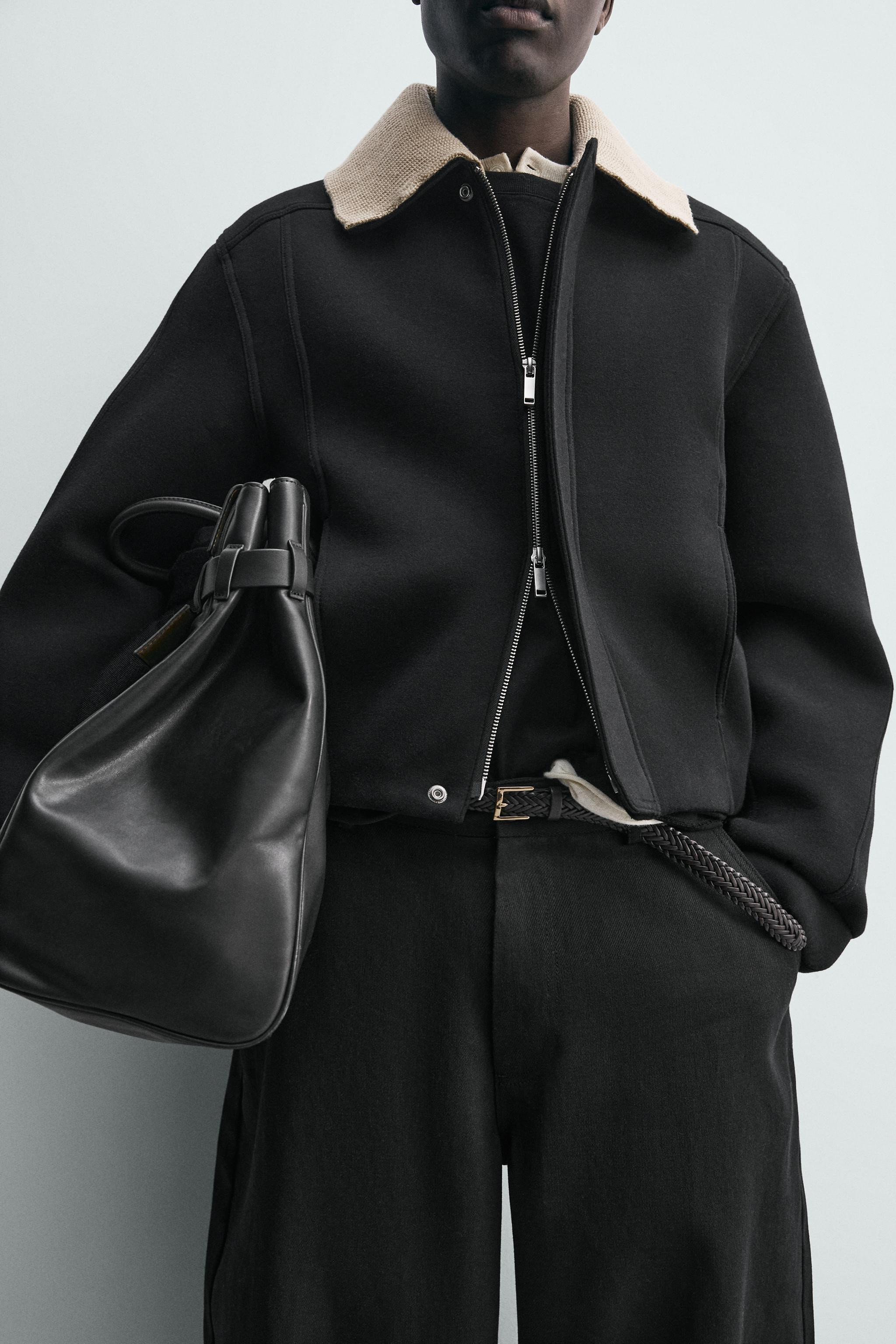 CONTRAST COLLAR TECHNICAL JACKET | Zara US