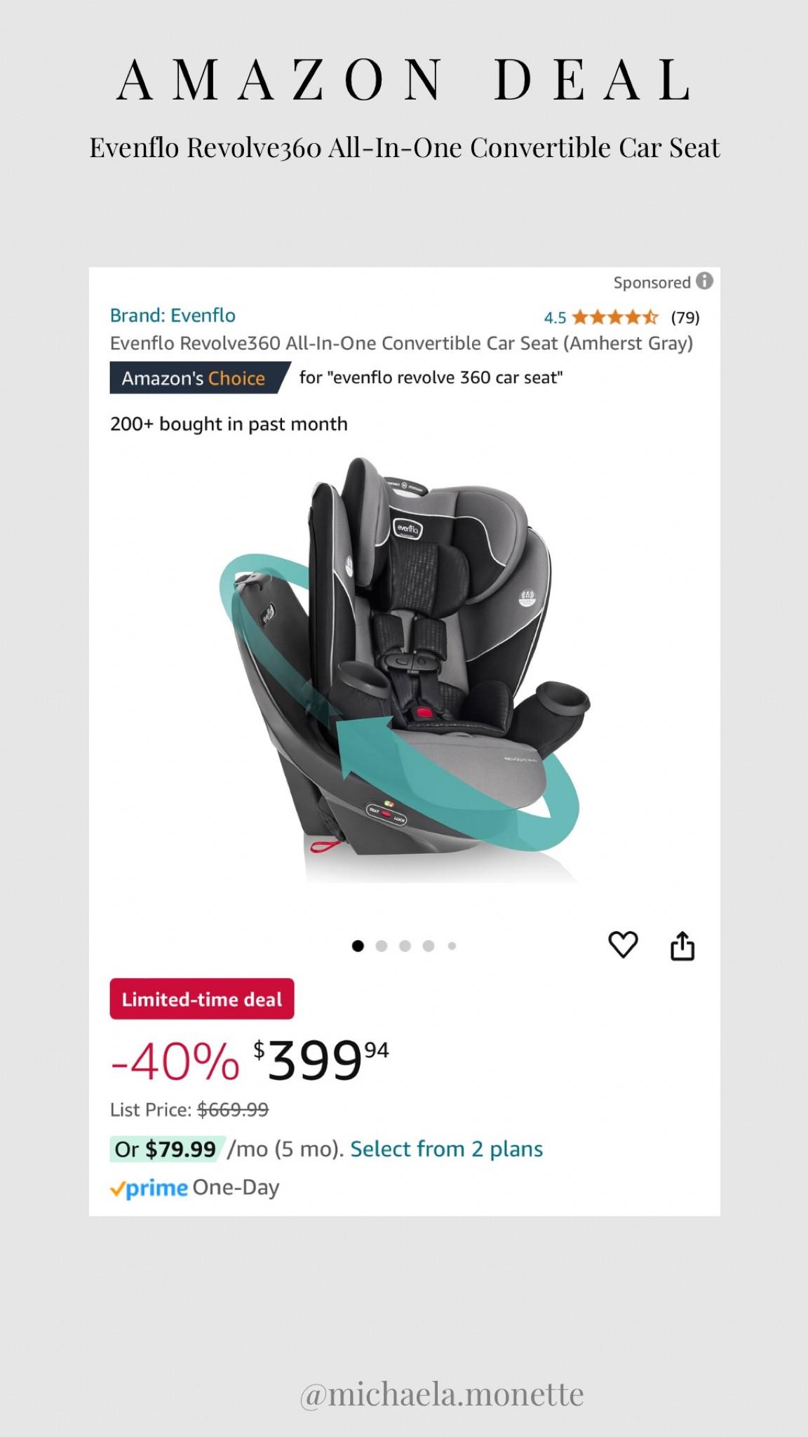 AMAZON DEAL ALERT! 🚨 Evenflo revolve 360 car seat! 

#LTKcanada #LTKkids #LTKbaby
