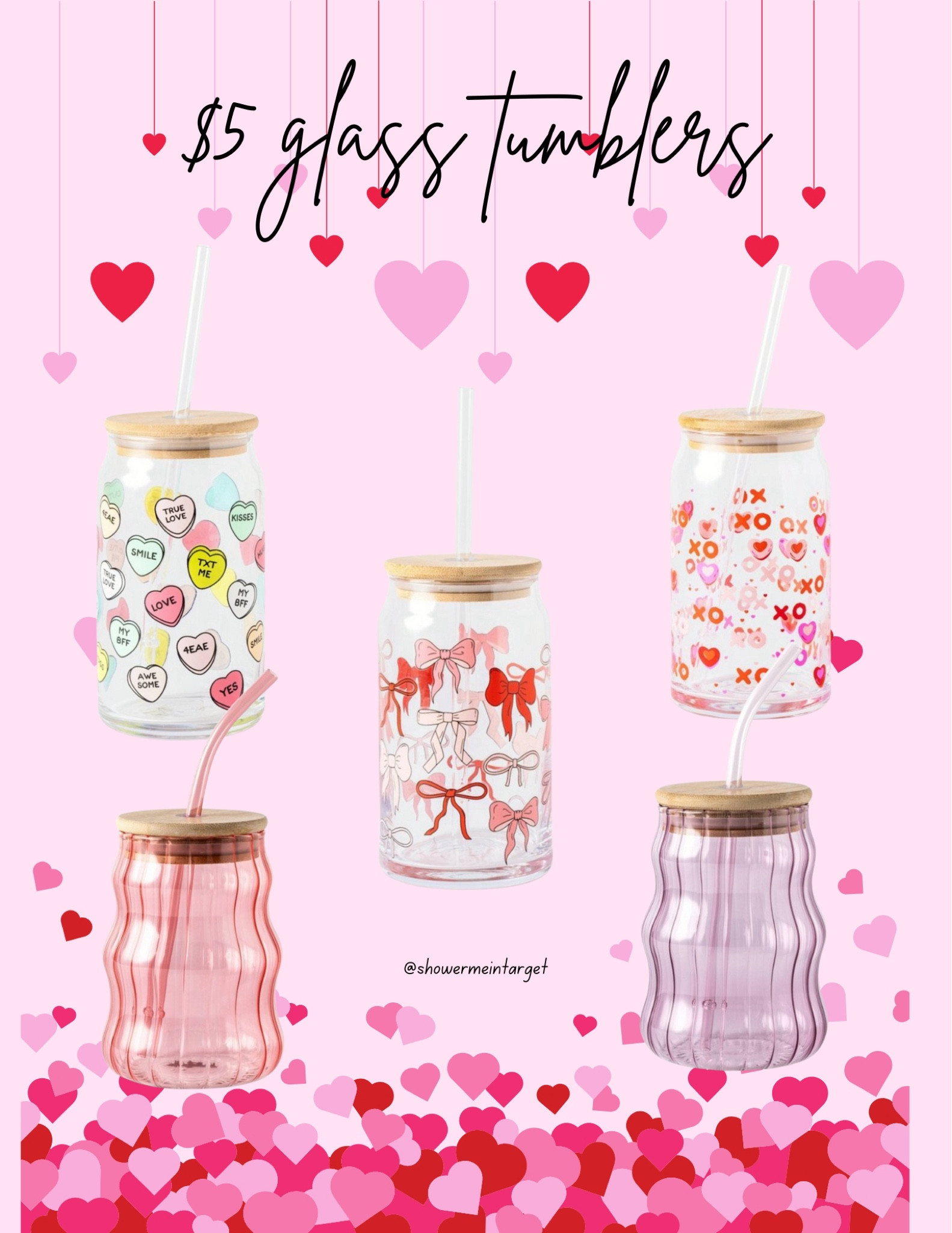 The cutest $5 glass tumblers and straw toppers 

#LTKHome #LTKStyleTip #LTKSeasonal