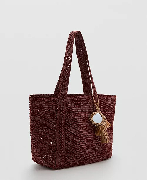Mango Women's Natural-Fiber Tote Bag - Macy's | Macy's