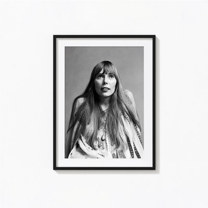 Joni Mitchell Posters / Joni Mitchell Black and White Wall Art, Music Poster, Home Decor, Photogr... | Etsy (US)