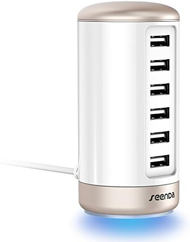 seenda USB Charger, 6 Port USB Wall Charger USB Charging Stations with Smart Identification - Whi... | Amazon (US)