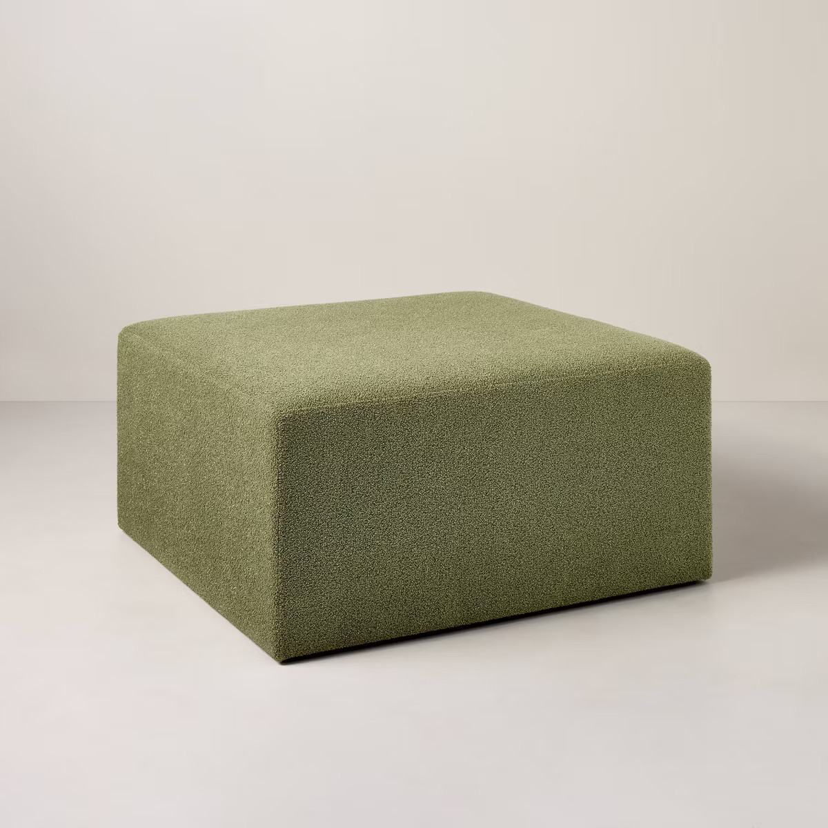 Boucle Upholstered Square Cocktail Ottoman - Hearth & Hand™ with Magnolia | Target