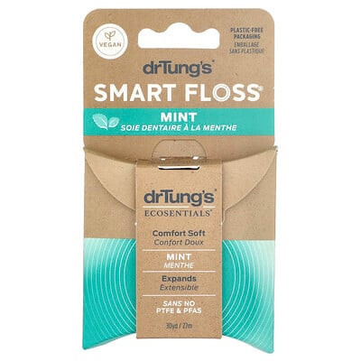 Dr. Tung's, Ecosentials™, Smart Floss®, Mint, 30 yd (27 m) | iHerb