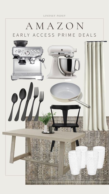 Early access amazon prime deals! Our bedroom curtains  are 69% off! Our espresso machine is 27% off! 71% off the rug and so much more!! 

Loloi, coffee, curtains, dining table, dining chair, silverware, flatware, mixer, glassware, kitchen, dining, sale, cookware, bakeware, caraway 

#LTKFind #LTKsalealert #LTKunder100